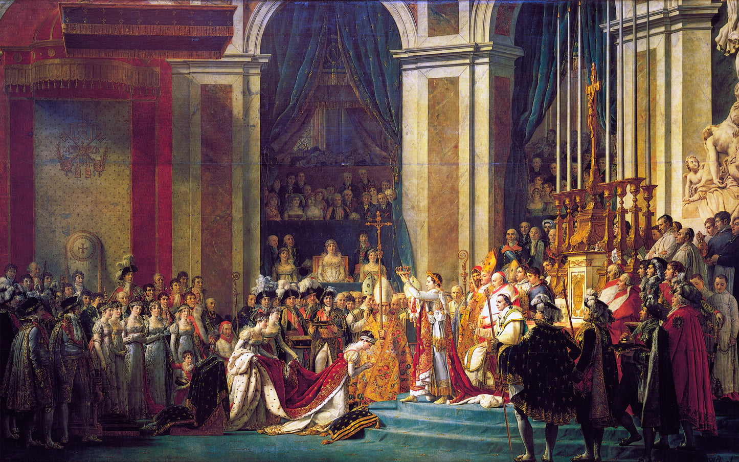 The Coronation of Napoleon - Jacques-Louis David (1807) | Framed Canvas