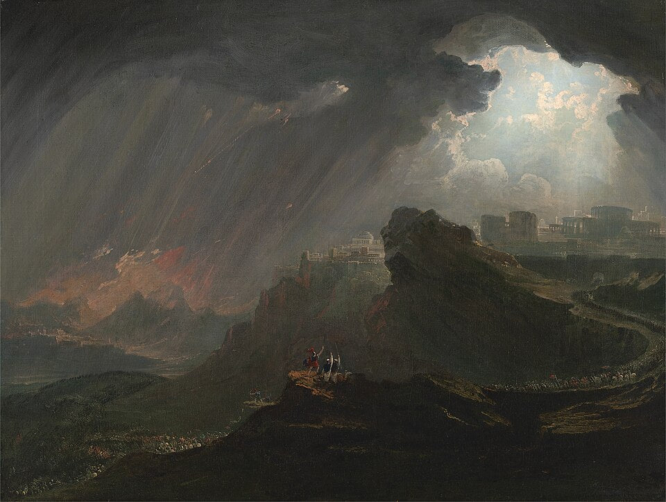 Joshua Commanding the Sun to Stand Still – John Martin (1825) | Framed Canvas