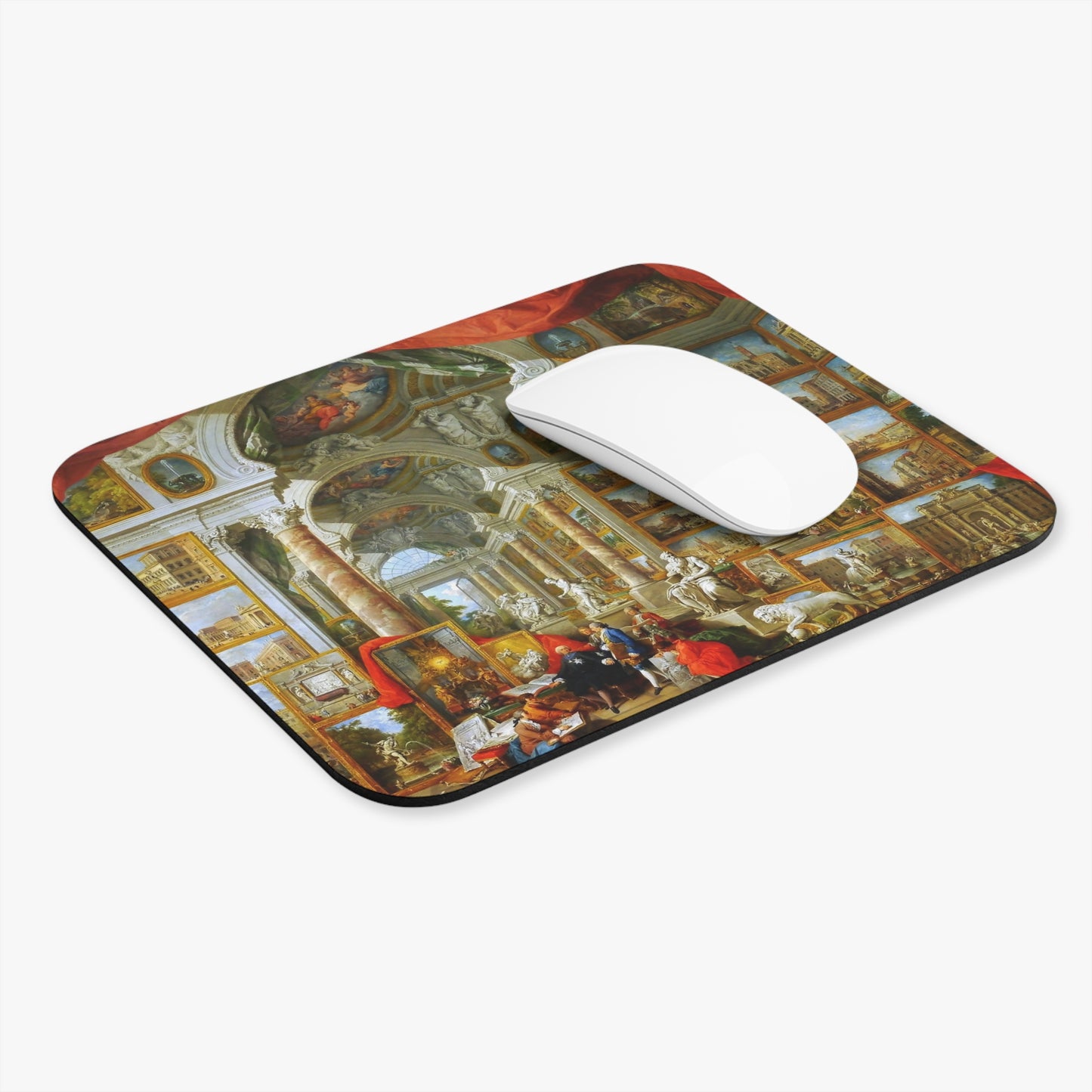Gallery Views of Modern Rome - Giovanni Paolo Panini (1758) | Mouse Pad