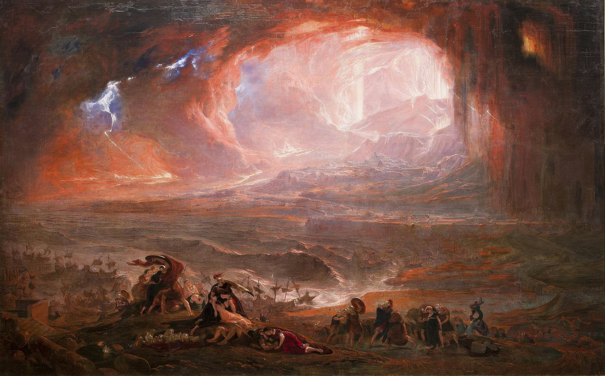 The Destruction of Pompeii and Herculaneum - John Martin (1822) | Framed Canvas