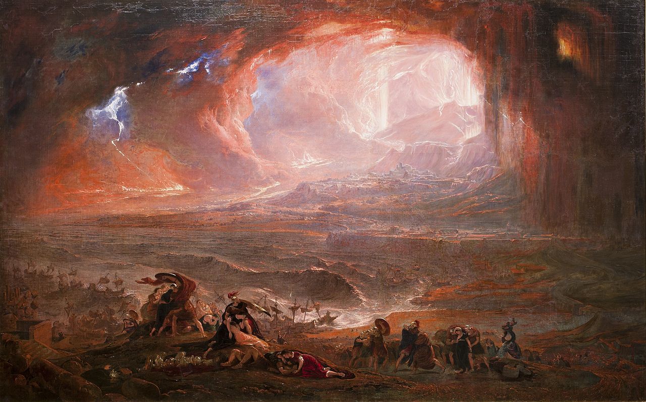 The Destruction of Pompeii and Herculaneum - John Martin (1822) | Framed Canvas