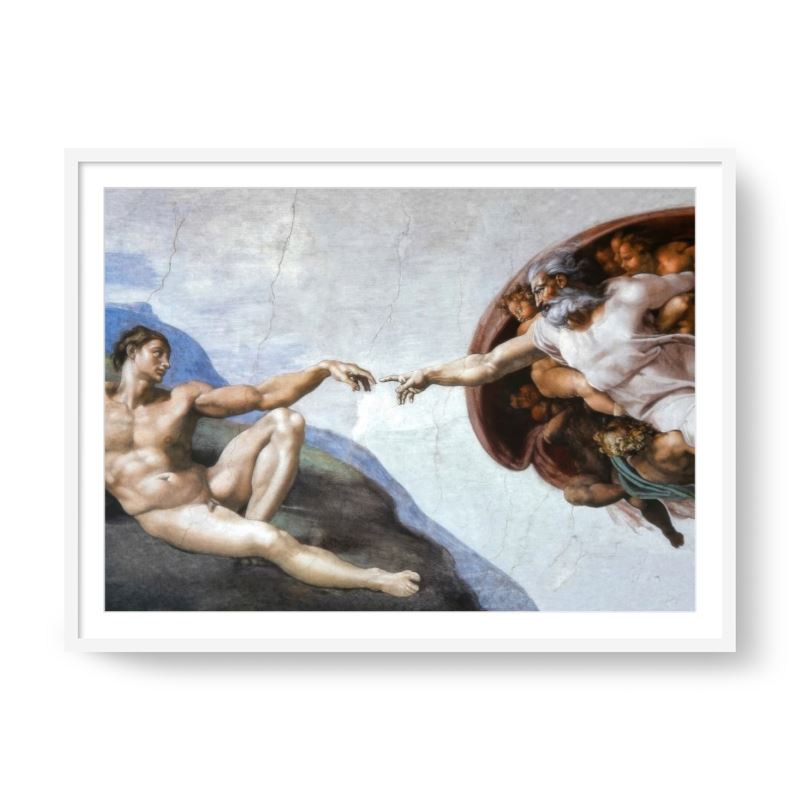 The Creation of Adam – Michelangelo (1512) | Archival Framed Giclée Print