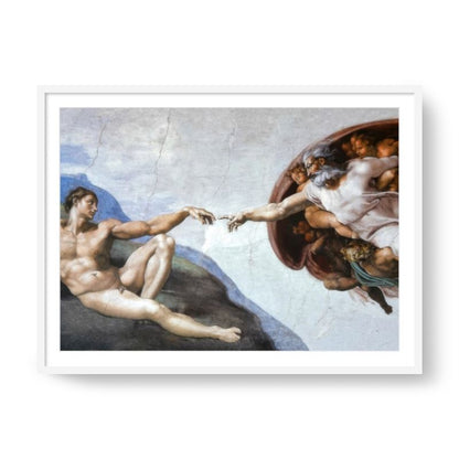 The Creation of Adam – Michelangelo (1512) | Archival Framed Giclée Print