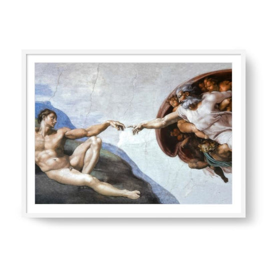 The Creation of Adam – Michelangelo (1512) | Archival Framed Giclée Print