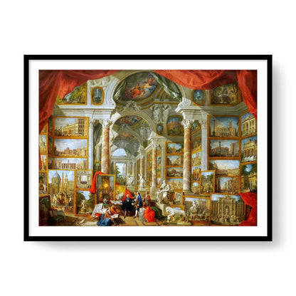Gallery of Views of Modern Rome – Giovanni Paolo Panini (1759) | Archival Framed Giclée Print