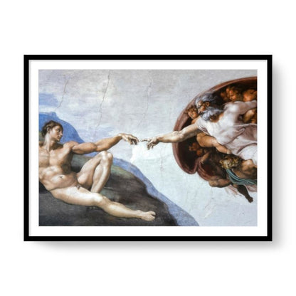 The Creation of Adam – Michelangelo (1512) | Archival Framed Giclée Print