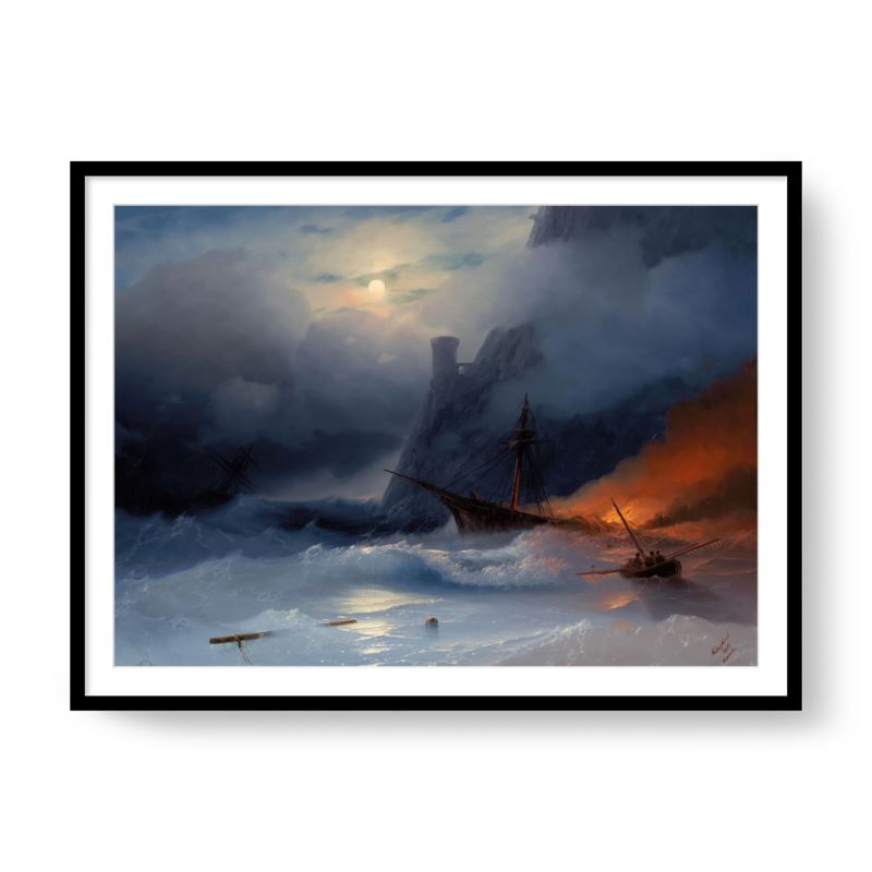 The Tempest – Ivan Aivazovsky (1855) | Archival Framed Giclée Print