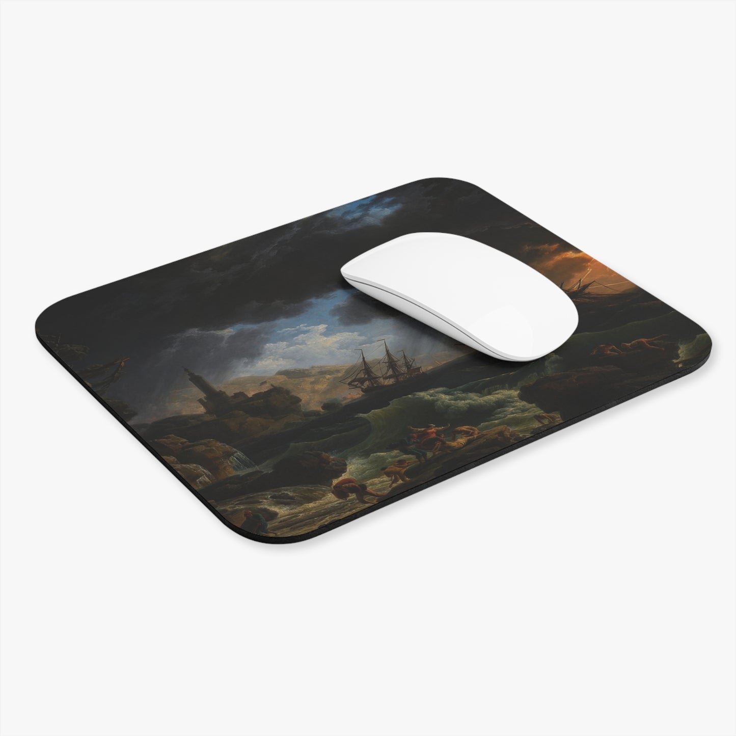 Shipwreck in the Stormy Seas - Claude-Joseph Vernet (1772) | Mouse Pad