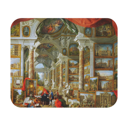 Gallery Views of Modern Rome - Giovanni Paolo Panini (1758) | Mouse Pad
