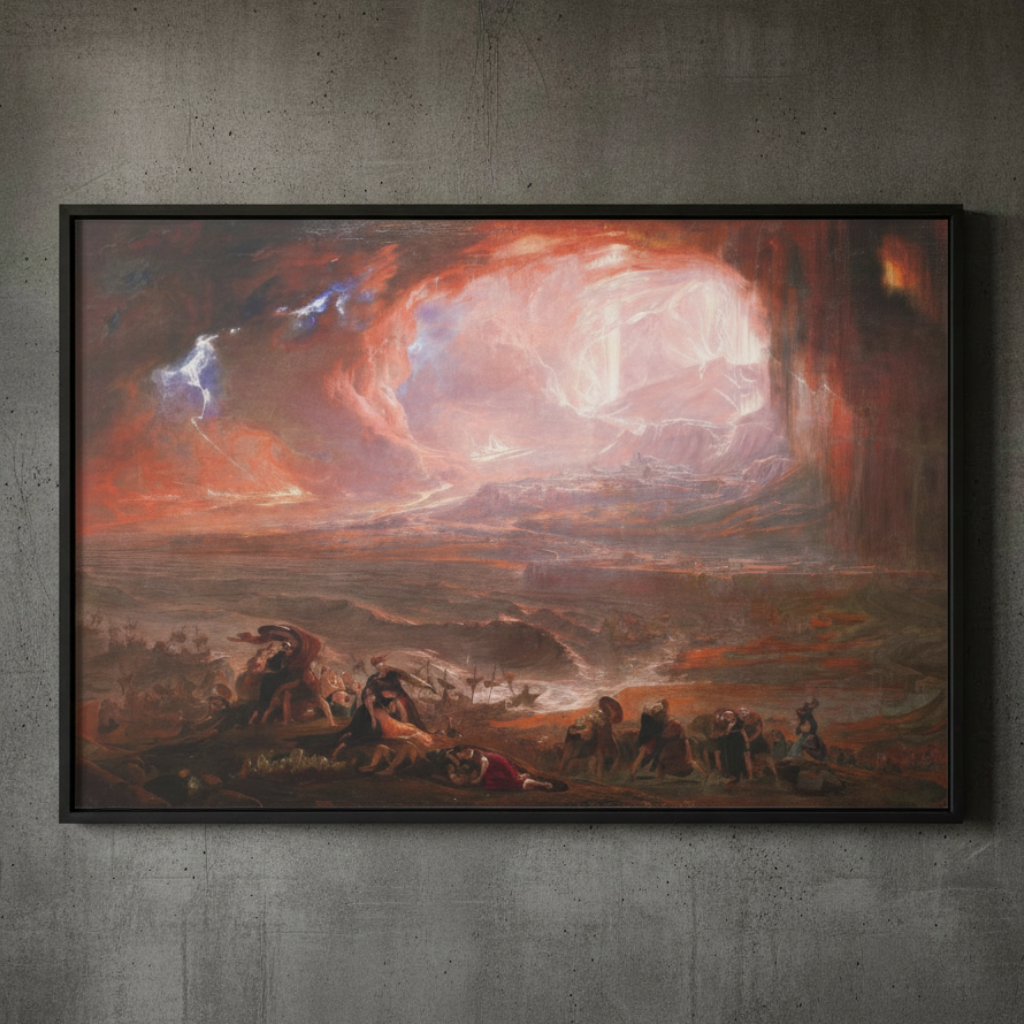 The Destruction of Pompeii and Herculaneum - John Martin (1822) | Framed Canvas
