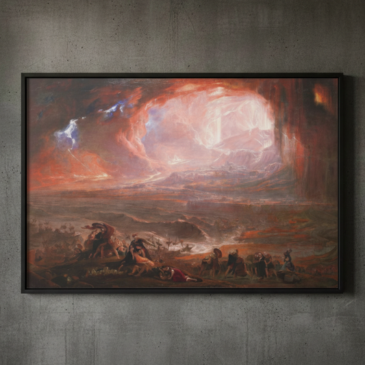 The Destruction of Pompeii and Herculaneum - John Martin (1822) | Framed Canvas