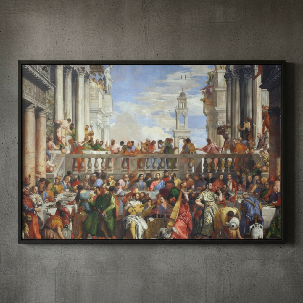 The Wedding at Cana - Paolo Veronese (1563) | Framed Canvas