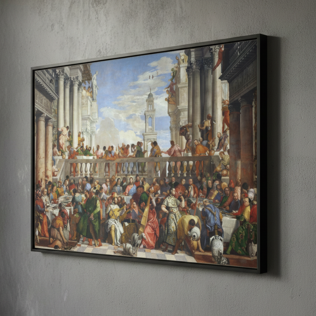 The Wedding at Cana - Paolo Veronese (1563) | Framed Canvas