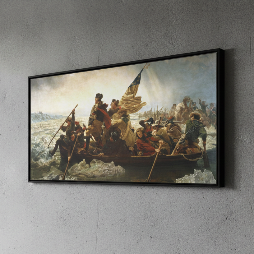 Washington Crossing the Delaware – Emanuel Leutze (1851) | Framed Canvas