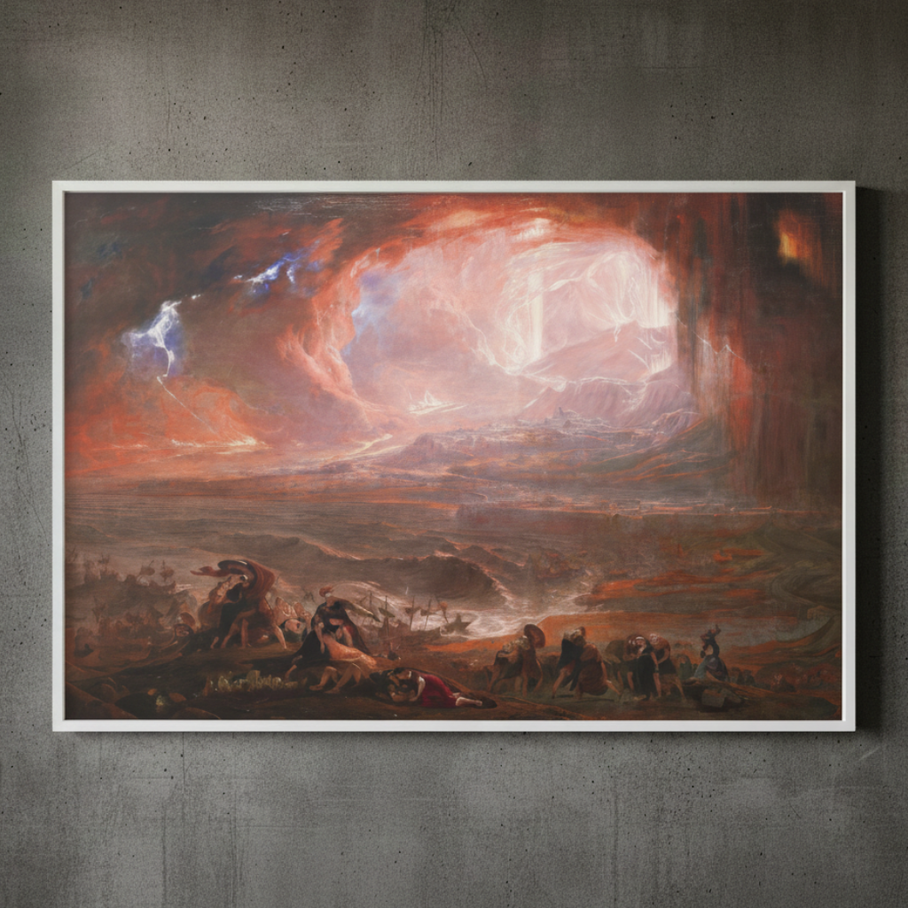 The Destruction of Pompeii and Herculaneum - John Martin (1822) | Framed Canvas
