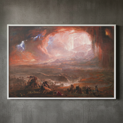 The Destruction of Pompeii and Herculaneum - John Martin (1822) | Framed Canvas