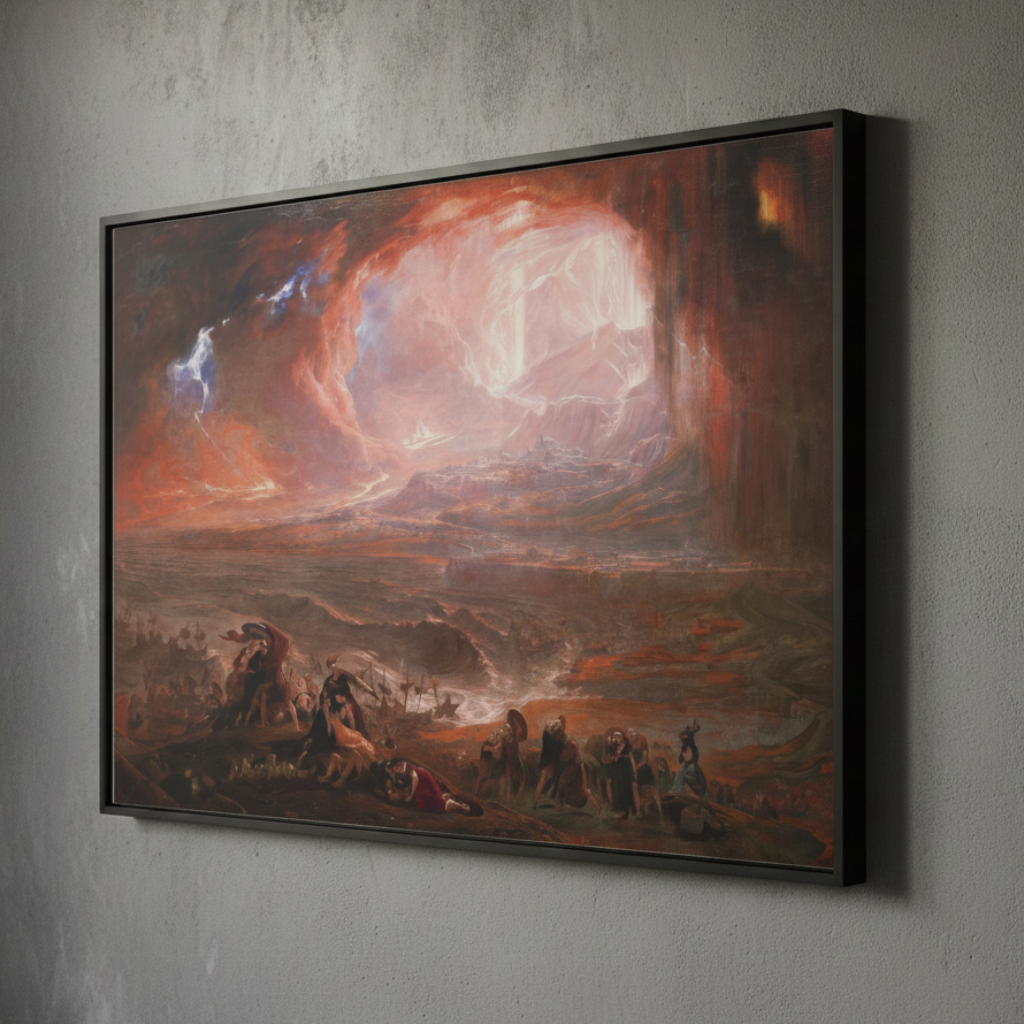 The Destruction of Pompeii and Herculaneum - John Martin (1822) | Framed Canvas