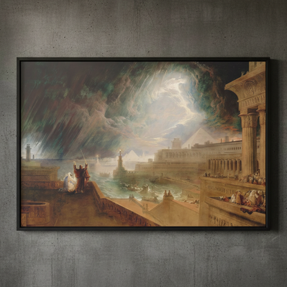 The Seventh Plague of Egypt - John Martin (1823) | Framed Canvas Print