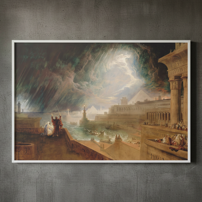 The Seventh Plague of Egypt - John Martin (1823) | Framed Canvas Print