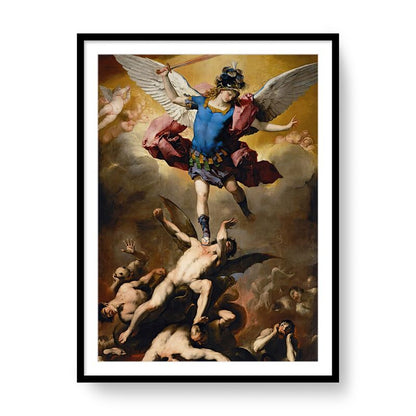 The Fall of the Rebel - Luca  Giordano (1666) | Archival Framed Giclée Print
