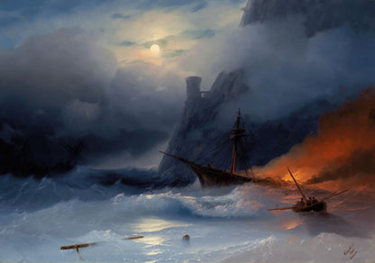 The Tempest – Ivan Aivazovsky (1855) | Archival Framed Giclée Print