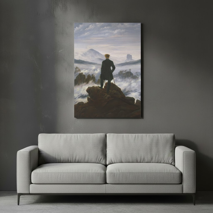 Wanderer Above the Sea Fog - Caspar David Friedrich (1818) | Canvas Print