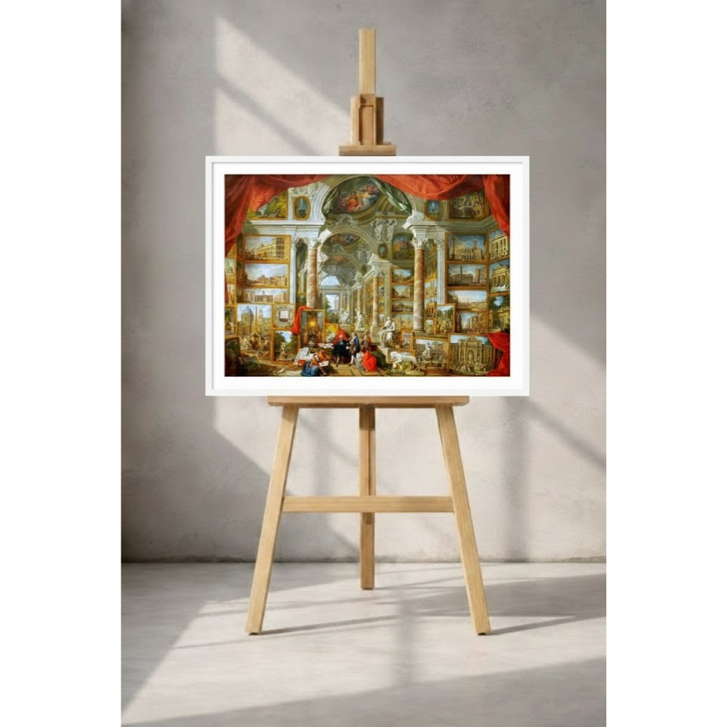 Gallery of Views of Modern Rome – Giovanni Paolo Panini (1759) | Archival Framed Giclée Print