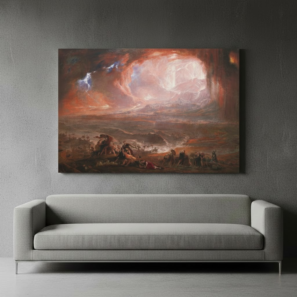 The Destruction of Pompeii and Herculaneum - John Martin (1822) | Canvas Print