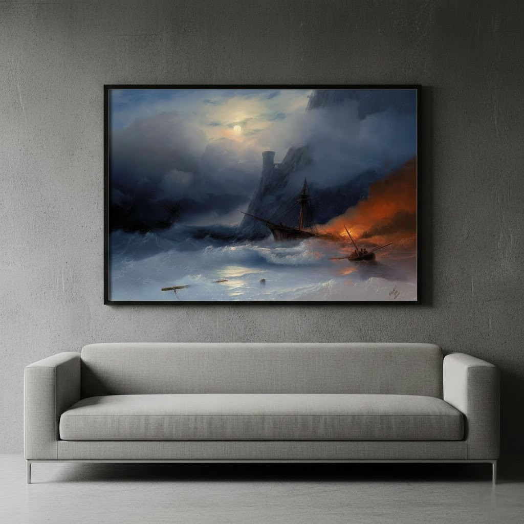 The Tempest – Ivan Aivazovsky (1855) | Framed Canvas