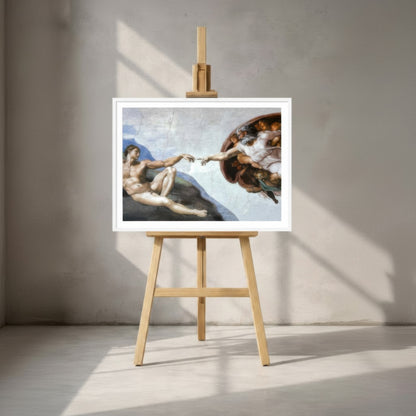 The Creation of Adam – Michelangelo (1512) | Archival Framed Giclée Print