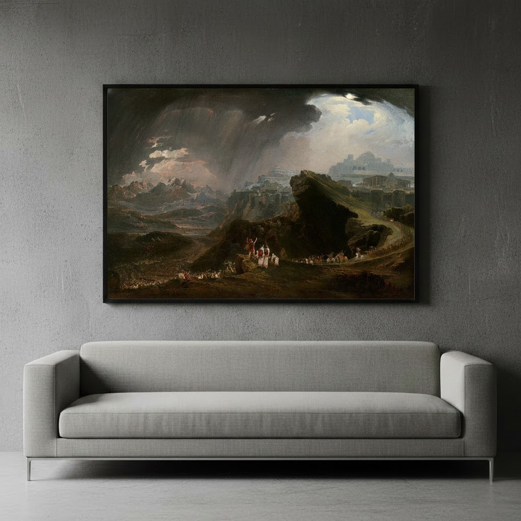 Joshua Commanding the Sun to Stand Still – John Martin (1825) | Framed Canvas