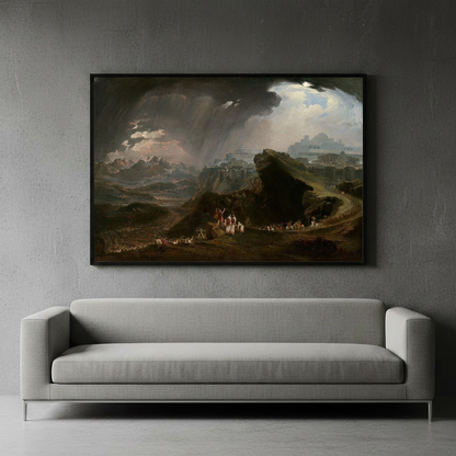 Joshua Commanding the Sun to Stand Still – John Martin (1825) | Framed Canvas