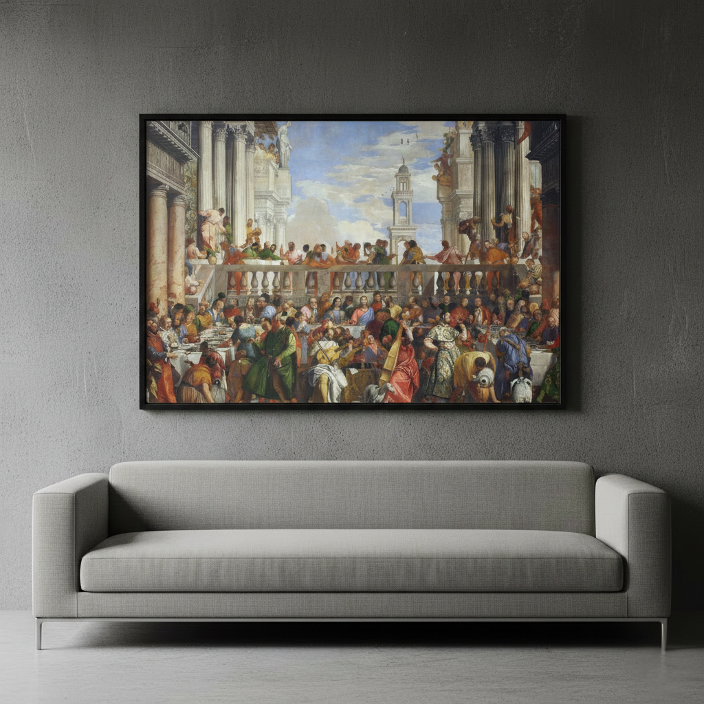 The Wedding at Cana - Paolo Veronese (1563) | Framed Canvas