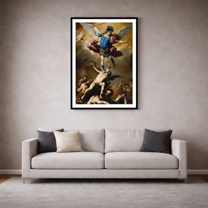 The Fall of the Rebel - Luca  Giordano (1666) | Archival Framed Giclée Print