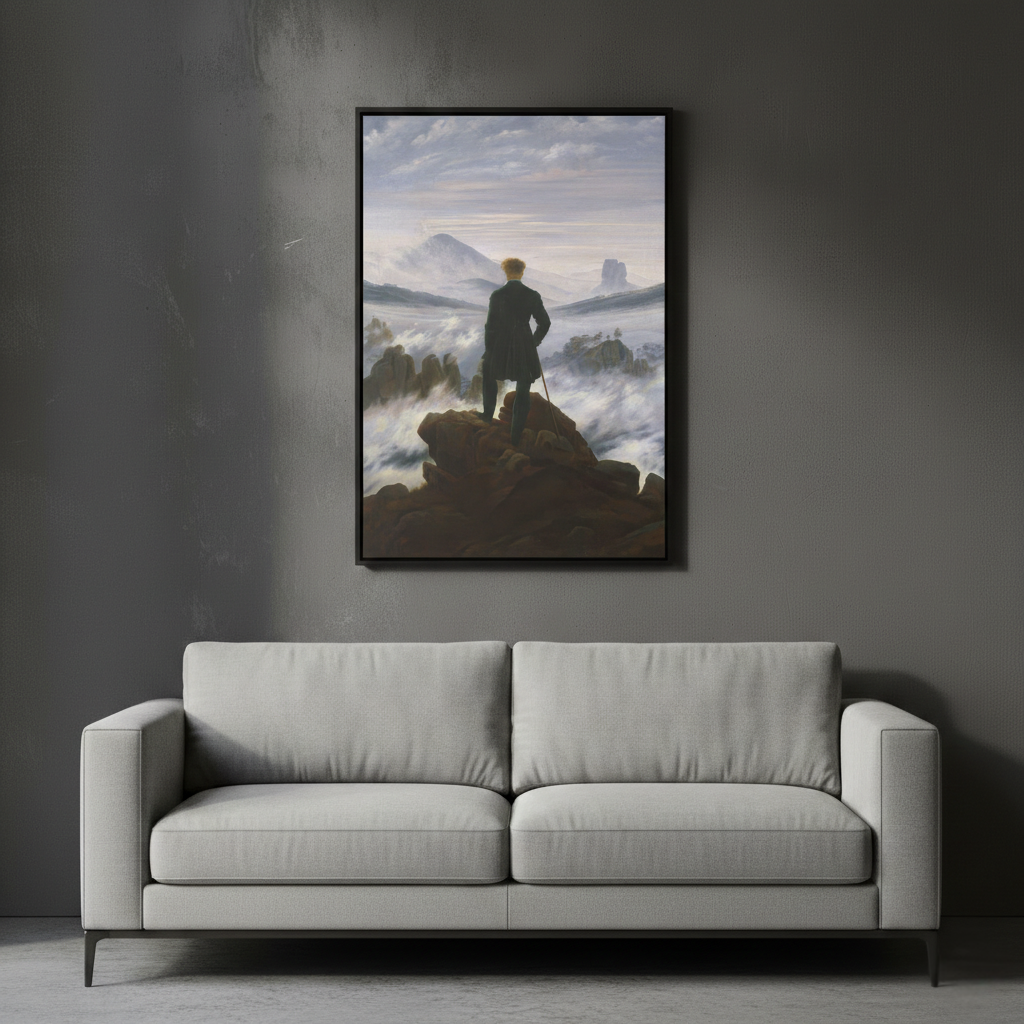 Wanderer Above the Sea Fog - Caspar David Friedrich (1818) | Framed Canvas