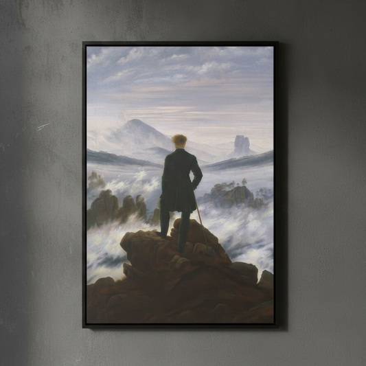 Wanderer Above the Sea Fog - Caspar David Friedrich (1818) | Framed Canvas