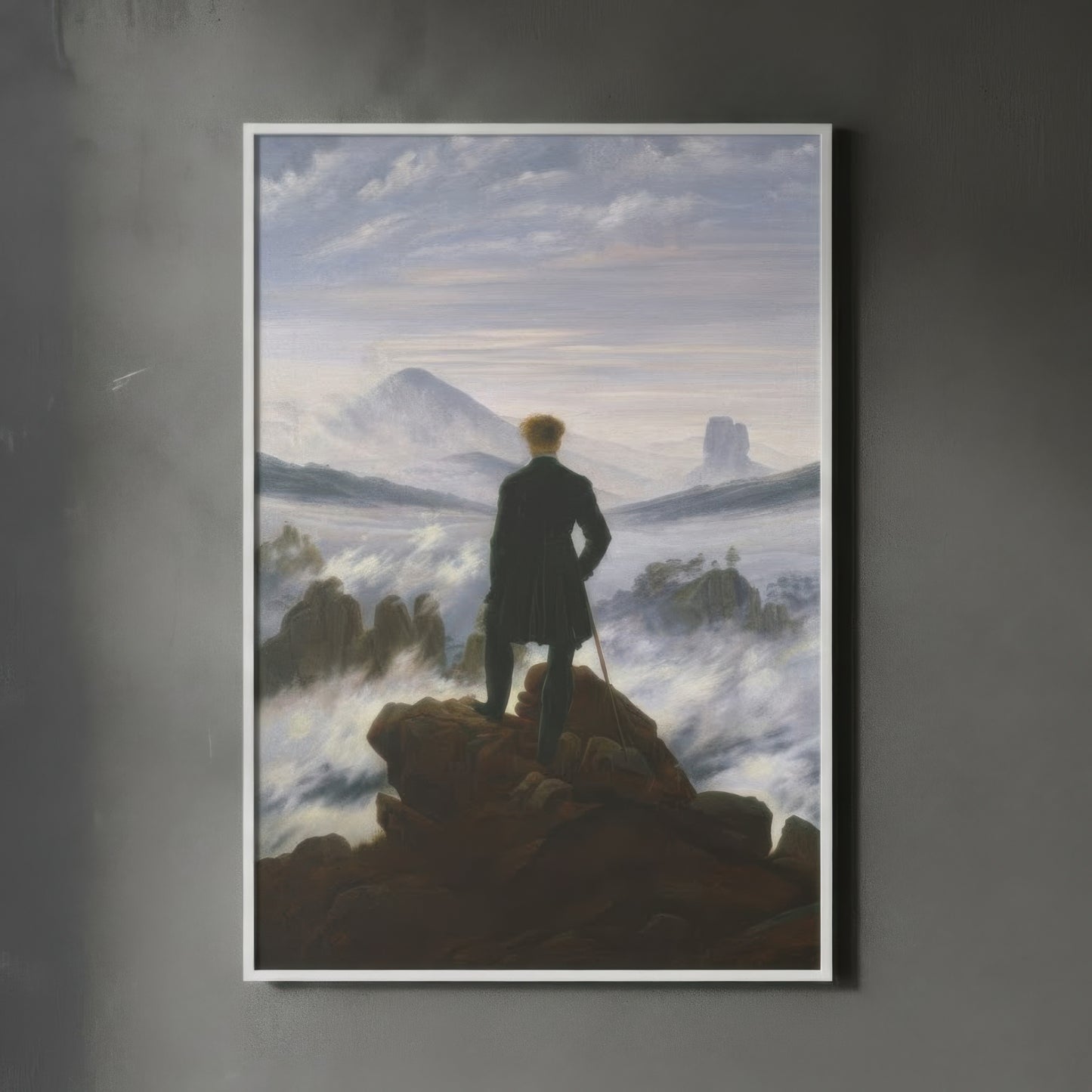Wanderer Above the Sea Fog - Caspar David Friedrich (1818) | Framed Canvas