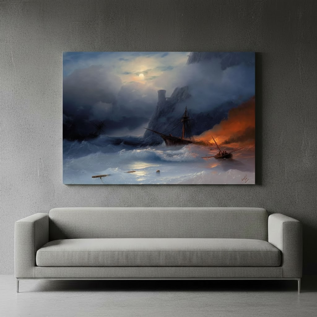 The Tempest – Ivan Aivazovsky (1855) | Canvas Print