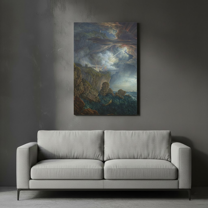 Night Storm at Cefalù – Louis Ducros (1805) | Canvas Print
