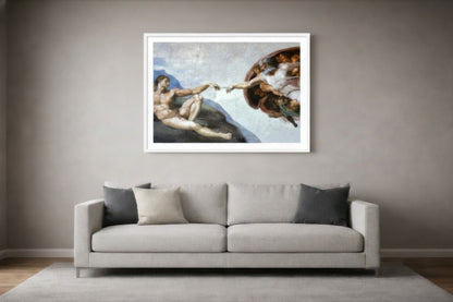 The Creation of Adam – Michelangelo (1512) | Archival Framed Giclée Print