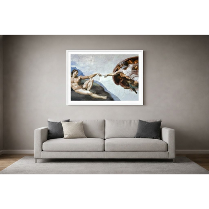 The Creation of Adam – Michelangelo (1512) | Archival Framed Giclée Print