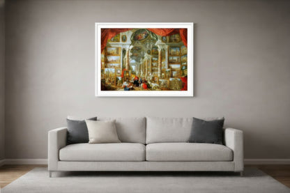 Gallery of Views of Modern Rome – Giovanni Paolo Panini (1759) | Archival Framed Giclée Print