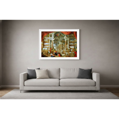 Gallery of Views of Modern Rome – Giovanni Paolo Panini (1759) | Archival Framed Giclée Print