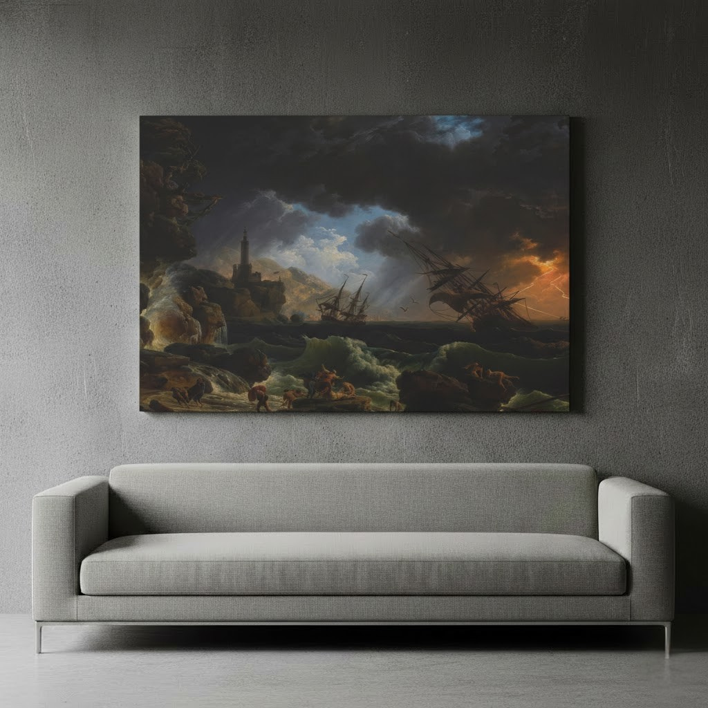 Shipwreck on the Stormy Seas - Claude-Joseph Vernet (1772) | Canvas Print