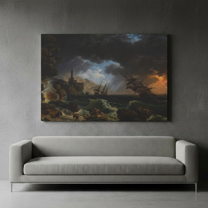 Shipwreck on the Stormy Seas - Claude-Joseph Vernet (1772) | Canvas Print
