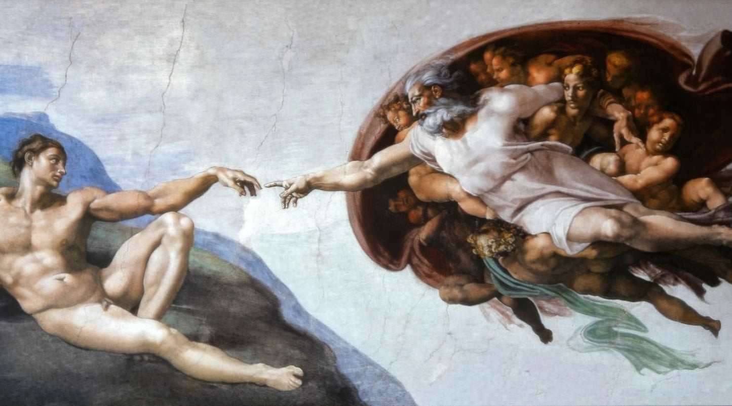 The Creation of Adam – Michelangelo (1512) | Archival Framed Giclée Print