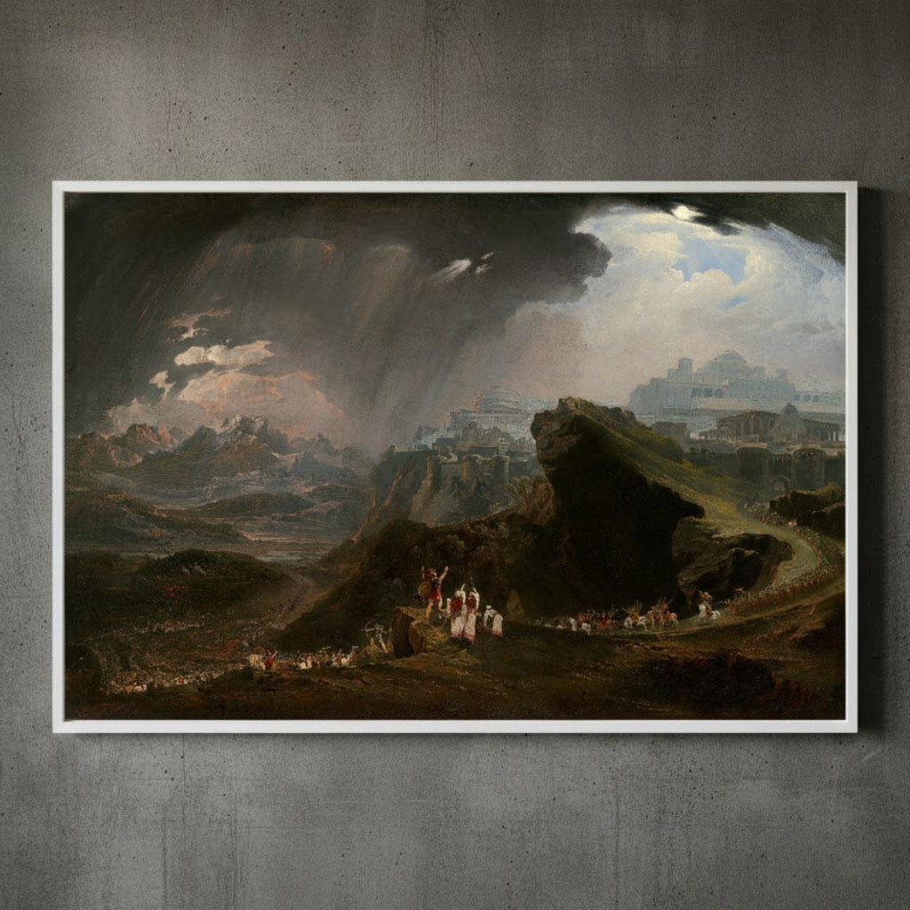 Joshua Commanding the Sun to Stand Still – John Martin (1825) | Framed Canvas