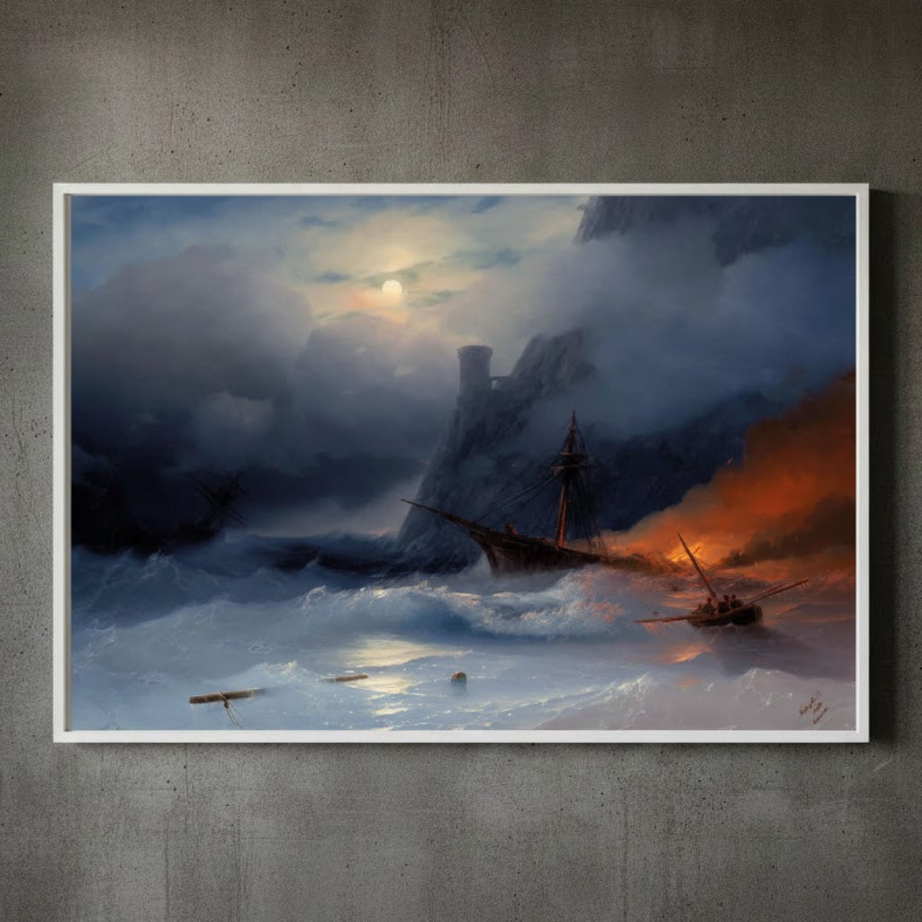 The Tempest – Ivan Aivazovsky (1855) | Framed Canvas