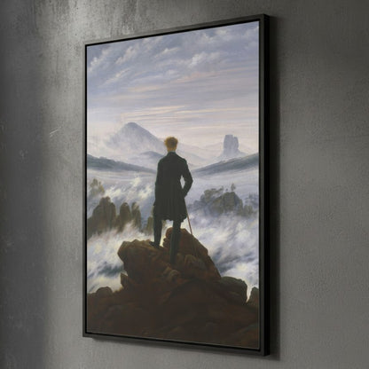 Wanderer Above the Sea Fog - Caspar David Friedrich (1818) | Framed Canvas