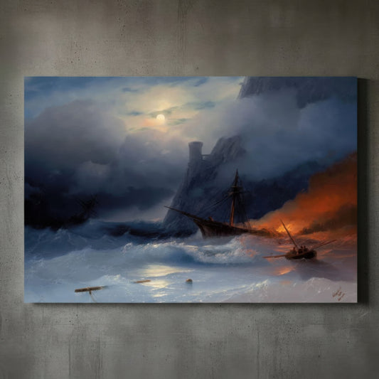 The Tempest – Ivan Aivazovsky (1855) | Canvas Print